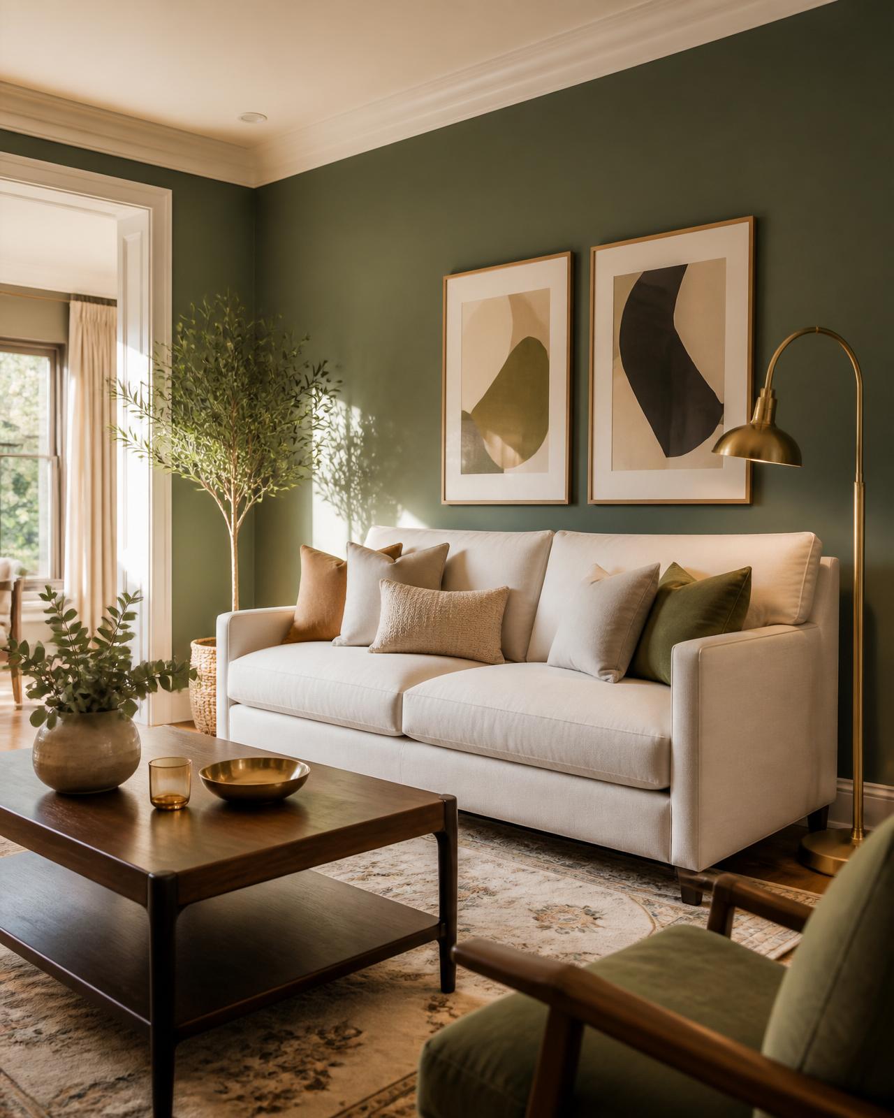 Living room after a premium Harmony Paints repaint